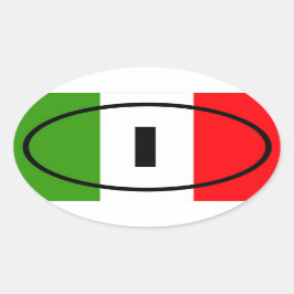イタリア – I – ヨーロッパ 楕円形シール