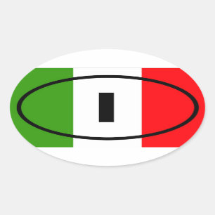 イタリア – I – ヨーロッパ 楕円形シール