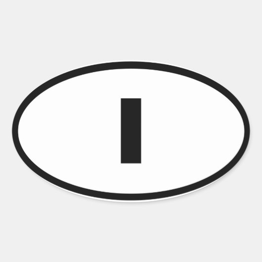 イタリア – I – ヨーロッパ 楕円形シール (正面)