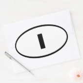 イタリア – I – ヨーロッパ 楕円形シール (封筒)