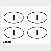 イタリア – I – ヨーロッパ 楕円形シール (シート)