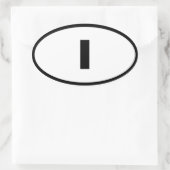 イタリア – I – ヨーロッパ 楕円形シール (バッグ)