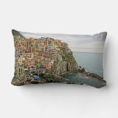 イタリア- Manarolaの端-枕 ランバークッション (裏面)