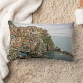 イタリア- Manarolaの端-枕 ランバークッション (ブランケット)