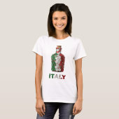 イタリア Statement Green グラフィック デザイン Tシャツ (正面フル)