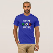 イタリア- tricolore - calcio - Forza Azzurri Tシャツ (正面フル)