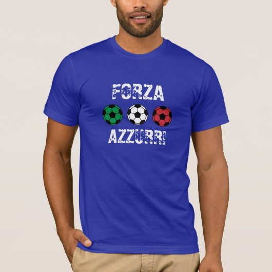 イタリア- tricolore - calcio - Forza Azzurri Tシャツ (正面)