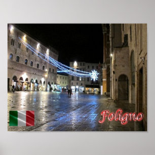 イタリア – Umbria - Foligno - Republic square - ポスター