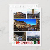 イタリア – Umbria - I Love - ポストカード (正面/裏面)