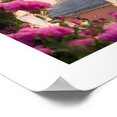 イタリアAmalfiコーストポジターノフラワーズプリントポスター ポスター (角)