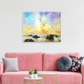 *~イタリアAP12ビーチシュピーガデルカネールイタリア キャンバスプリント (インサイチュ (リビング))