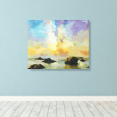 *~イタリアAP12ビーチシュピーガデルカネールイタリア キャンバスプリント (インサイチュ (ウッドフロア))