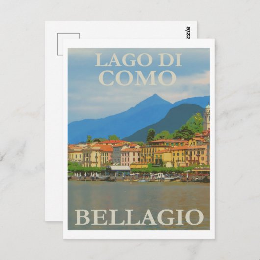 イタリアBellagio Vintage旅行はがき ポストカード (正面/裏面)