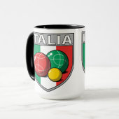 イタリアBocceの盾15のozの信号器のマグ マグカップ (正面左)