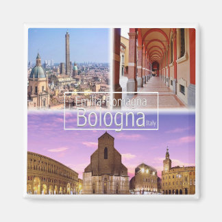 イタリアBOLOGNA, Piazza Maggiore, 2つの塔,冷蔵庫 マグネット