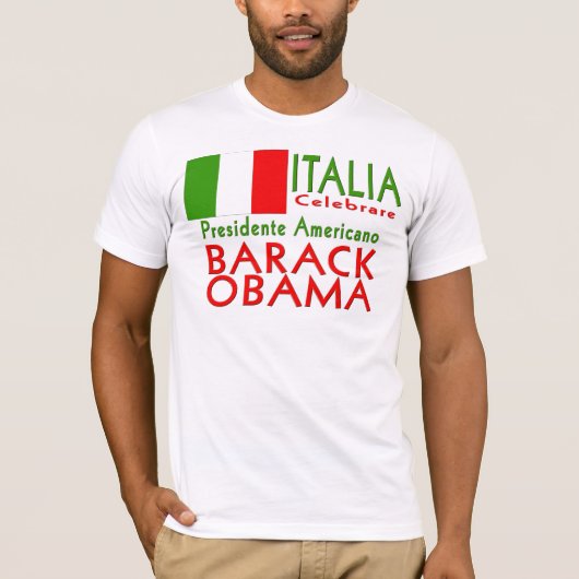 イタリアCELEBRAREオバマGiorno di Inaugurazione Tシャツ (正面)