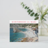 イタリアCinque Terre Monterossoビューポストカード ポストカード (スタンド正面)