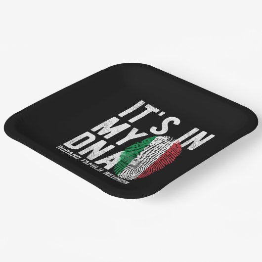 イタリアDNA家族再会招待状 ペーパープレート (傾斜あり)