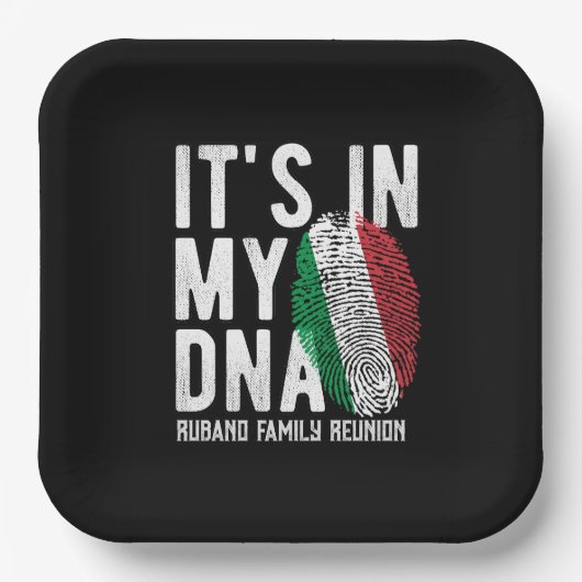 イタリアDNA家族再会招待状 ペーパープレート (正面)