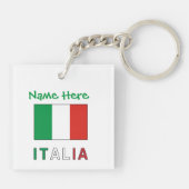 イタリアeバンディエライタリアナグリーンパーソナライゼーション キーホルダー (裏面)