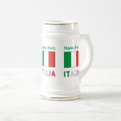 イタリアeバンディエライタリアナグリーンパーソナライゼーション ビールジョッキ (正面右)