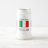 イタリアeバンディエライタリアナグリーンパーソナライゼーション ビールジョッキ (中央)