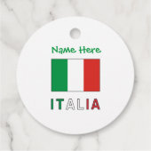 イタリアeバンディエライタリアナグリーンパーソナライゼーション フェイバータグ (裏面)