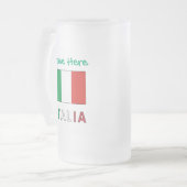 イタリアeバンディエライタリアナグリーンパーソナライゼーション フロストグラスビールジョッキ (正面左)