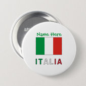 イタリアeバンディエライタリアナグリーンパーソナライゼーション 缶バッジ (正面&裏面)