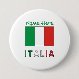 イタリアeバンディエライタリアナグリーンパーソナライゼーション 缶バッジ