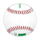 イタリアeバンディエライタリアナグリーンパーソナライゼーション 野球ボール (裏面)