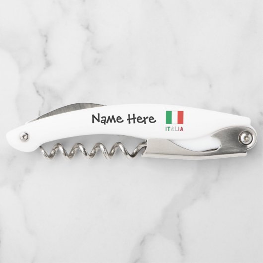 イタリアeバンディエラItalianaブラックパーソナライゼーション ソムリエナイフ (裏面)