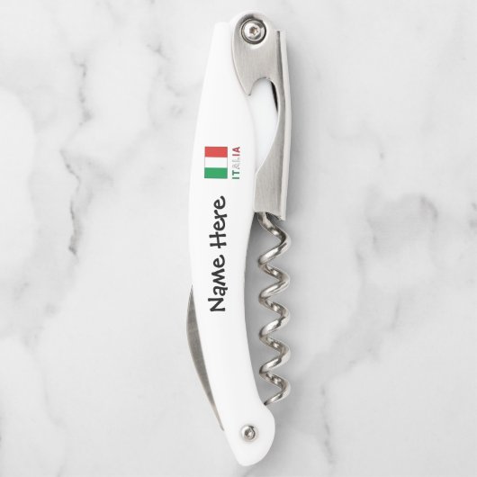 イタリアeバンディエラItalianaブラックパーソナライゼーション ソムリエナイフ (裏面)