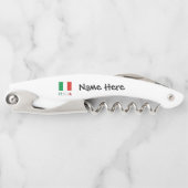 イタリアeバンディエラItalianaブラックパーソナライゼーション ソムリエナイフ (正面)