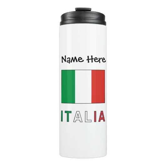 イタリアeバンディエラItaliana con il Tuo Nome タンブラー (正面)