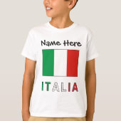 イタリアeバンディエラItaliana con il Tuo Nome Tシャツ (正面)