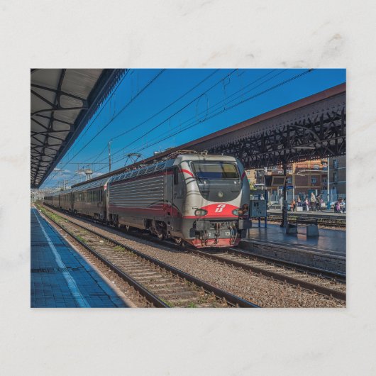 イタリアE-402クラス旅客列車。 ポストカード (正面)