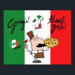 イタリアGrazieピザシェフワインキスXOXOアートポスター ポスター<br><div class="desc">こ楽しむのイタリアン「グラジー」と「ユー感謝してい」のピザシェフ、ワイン、キスウォールアートポスター。同様のリストについてはstoreを参照。チャオ!クソ</div>