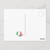 イタリアGrazieピザシェフワインキスXOXOポストカード ポストカード (裏面)