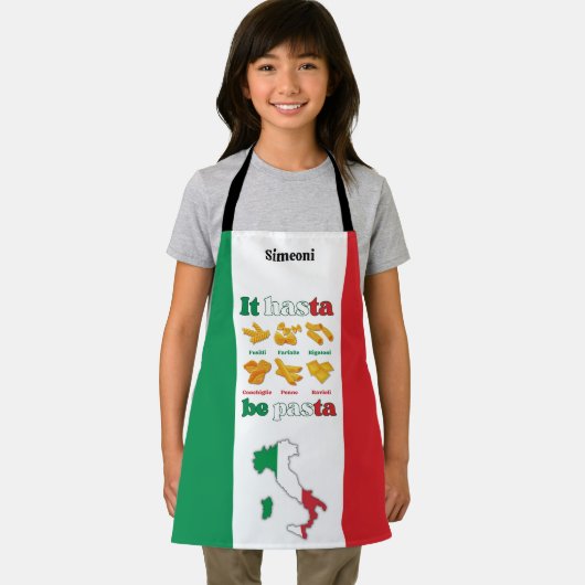 イタリアIT HASTA BE PASTA Kids エプロン (インサイチュ)