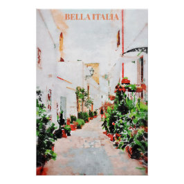 **イタリアItalia AP12通り植物陶芸ポスター ポスター