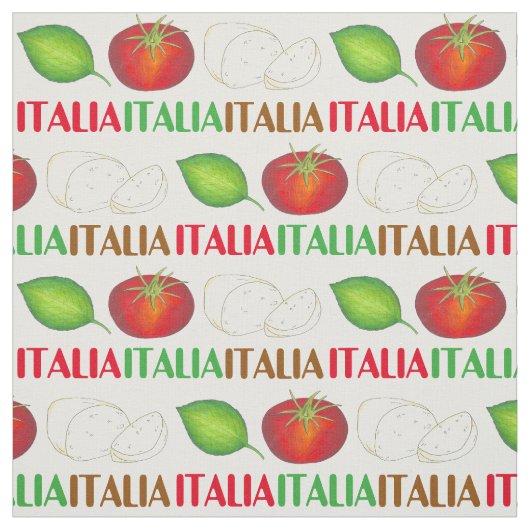 イタリアMozzarellaチーズトマトバジルフード ファブリック (見本)