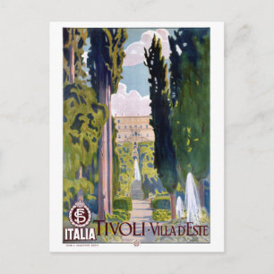 イタリアTivoli Vintage Travelポスター復元 ポストカード