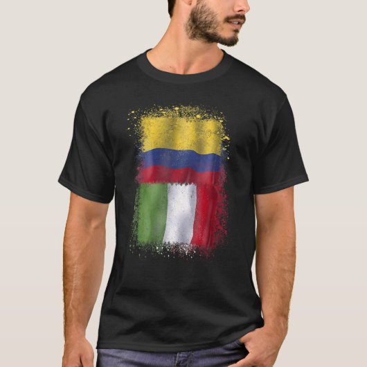 イタリアYコロンビアイタリアンコロンビア愛 Tシャツ (正面)