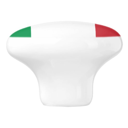 イタリイタリアンアの扉と引き出しのプルノブの国旗 セラミックノブ (側面)