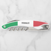 イタリイタリアンアの折り畳みパーソナライズされた可能な国旗 ソムリエナイフ (裏面)