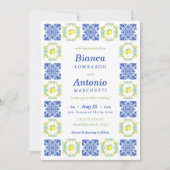 イタリイタリアンアルアマルフィコーストレモンタイル結婚ズ 招待状 (正面)