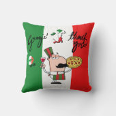 イタリイタリアンアルグラツィーピザワインキス装飾用クッション クッション (裏面)