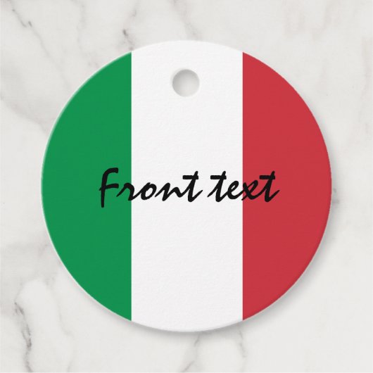 イタリイタリアンア国カスタム旗 フェイバータグ (正面)