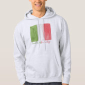 イタリイタリアンア国旗のハート履歴伝統 パーカ (正面)